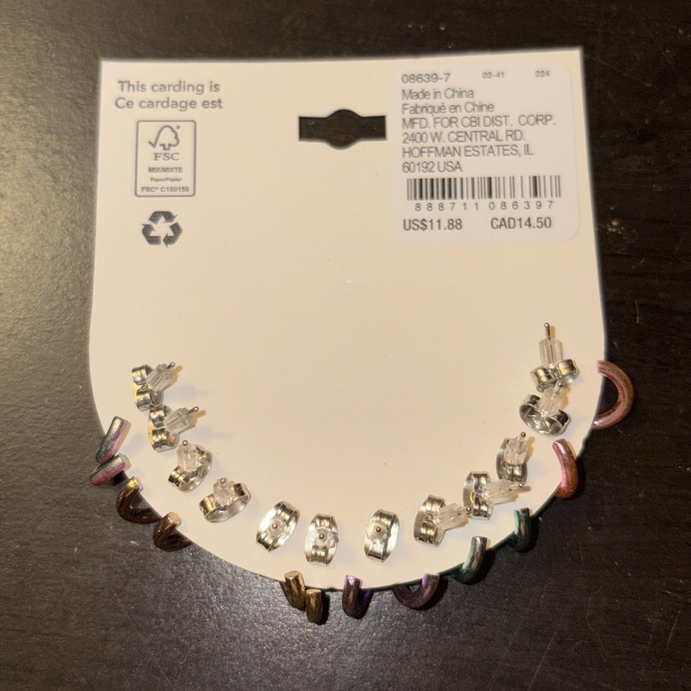 Claire's Multicolor Stackable Rings - Picture 2 of 2
